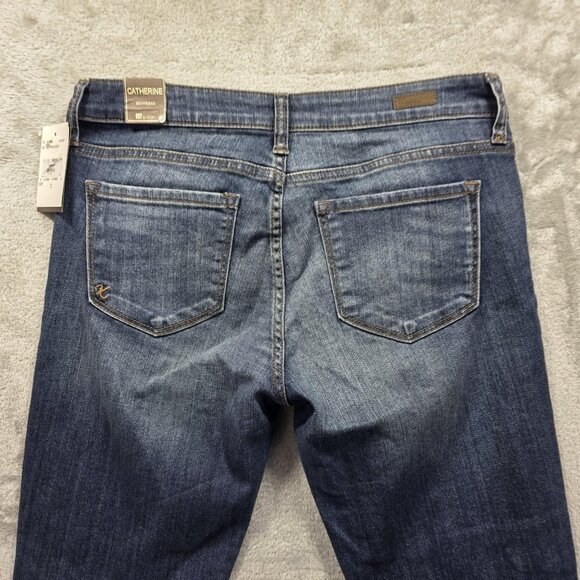 KUT from the Kloth Jeans Womens 2 Blue Catherine Boyfriend Distressed Stretch - Picture 4 of 14